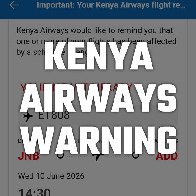 ⚠️ Kenya Airways Warning
